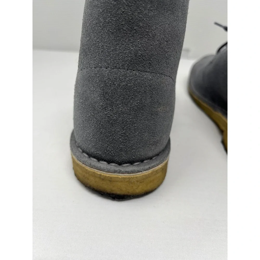 Clarks Originals Desert Boots Blue Grey Suede Chukka Lace Up Shoes Womens 10